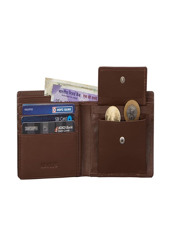 Adamis Bifold Men’s Wallet with Flip ID, with 6 Card Slots and 2 Compartments,Brown - Image 5